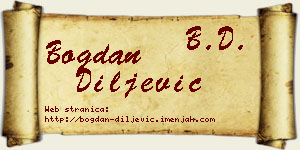 Bogdan Diljević vizit kartica